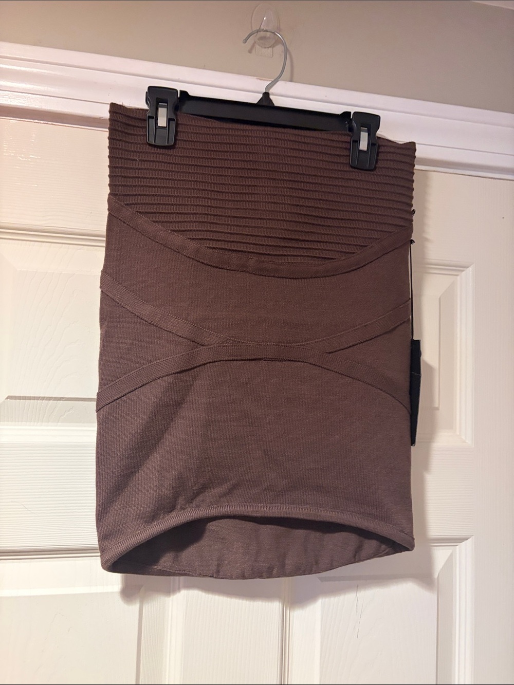 Poof Couture Brown Knit Tube Top